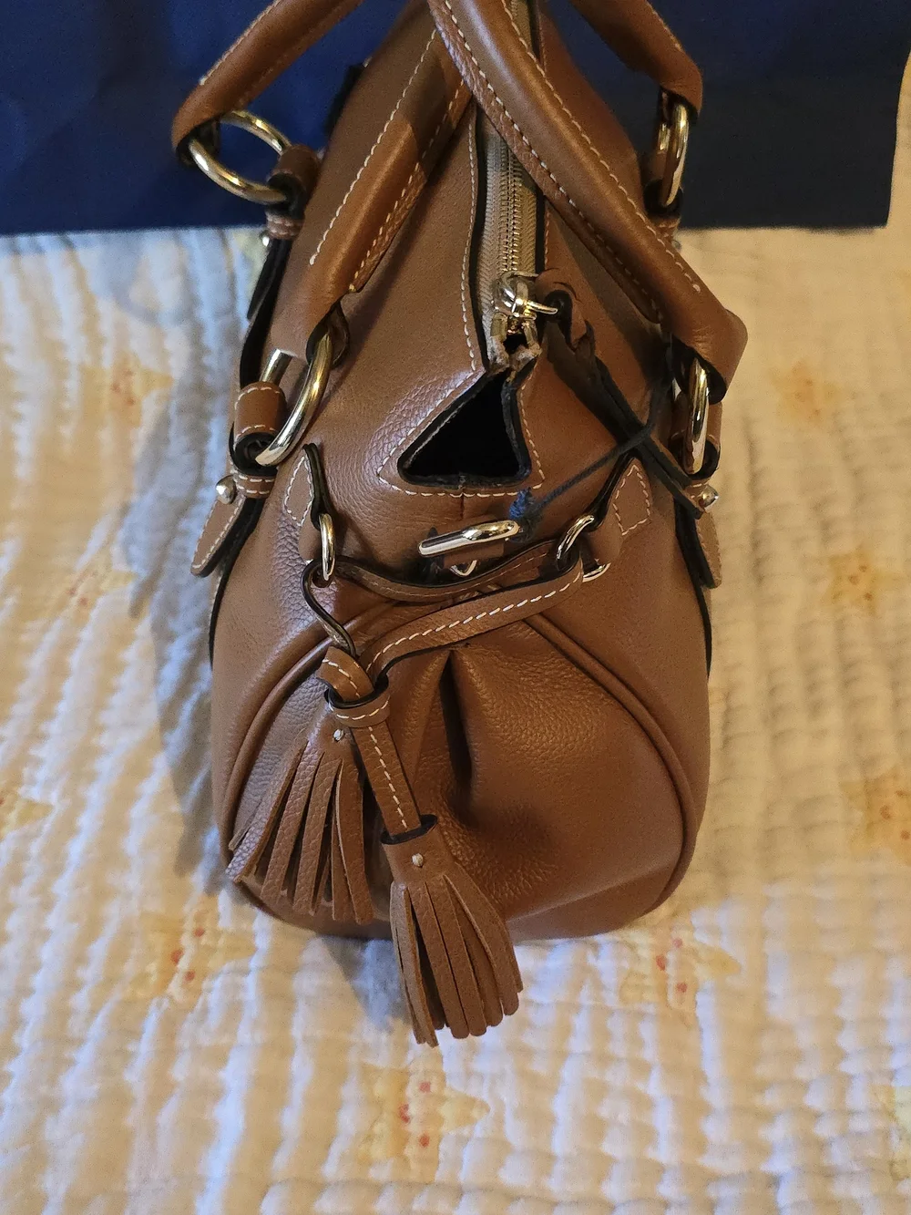 Dooney & Bourke Tan Leather Satchel